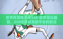 世界杯竞猜平台258-世界足坛盛宴，258世界杯竞猜平台的前沿体验