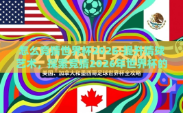 怎么竞猜世界杯2026-提升猜球艺术，探索竞猜2026年世界杯的妙趣