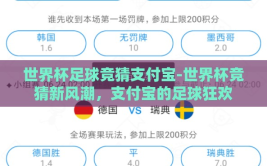 世界杯足球竞猜支付宝-世界杯竞猜新风潮，支付宝的足球狂欢