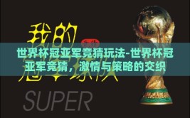 世界杯冠亚军竞猜玩法-世界杯冠亚军竞猜，激情与策略的交织