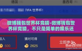 微博钱包世界杯竞猜-微博钱包世界杯竞猜，不只是简单的娱乐还是个中隐藏的商业智慧