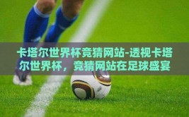 卡塔尔世界杯竞猜网站-透视卡塔尔世界杯，竞猜网站在足球盛宴中的角色与影响