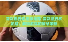 竞彩世界杯足球推荐-竞彩世界杯足球，解锁胜算的智慧策略