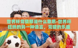世界杯竞猜那是什么意思-世界杯狂热的另一种语言，竞猜的乐趣与意义