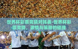 世界杯彩票竞猜对阵表-世界杯彩票竞猜，激情与策略的碰撞