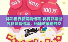 体彩世界杯竞猜倍率-体育彩票世界杯竞猜倍率，玩味与策略的交织