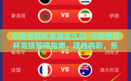 今晚世界杯竞猜怎么买-今晚世界杯竞猜策略指南，理性购彩，乐享观赛夜