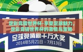 足彩竞猜世界杯-享受足球魅力，足彩竞猜世界杯的激情与策略