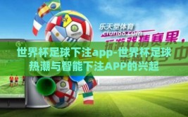 世界杯足球下注app-世界杯足球热潮与智能下注APP的兴起