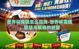 世界杯竞猜怎么赢钱-世界杯竞猜，智慧与策略的较量