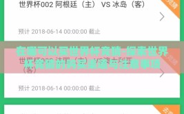 在哪可以买世界杯竞猜-探索世界杯竞猜的购买渠道与注意事项