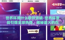 世界杯用什么软件竞猜-世界杯激战引爆全球热情，揭秘最火的在线竞猜软件