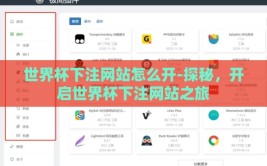 世界杯下注网站怎么开-探秘，开启世界杯下注网站之旅