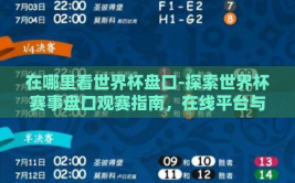 在哪里看世界杯盘口-探索世界杯赛事盘口观赛指南，在线平台与线下体验的完美结合