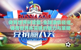 体育世界杯竞猜-全球激情碰撞，体育世界杯竞猜的魅力与策略