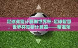 足球竞猜计算器世界杯-足球智慧，世界杯竞猜计算器——精准预测的艺术
