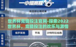 世界杯竞猜投注官网-探索2022世界杯，竞猜投注的欢乐与激情