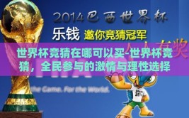 世界杯竞猜在哪可以买-世界杯竞猜，全民参与的激情与理性选择