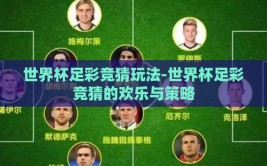 世界杯足彩竞猜玩法-世界杯足彩竞猜的欢乐与策略