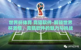 世界杯体育 竞猜软件-解锁世界杯激情，竞猜软件的魅力与挑战