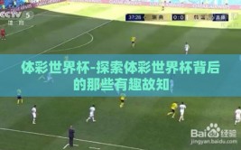 体彩世界杯-探索体彩世界杯背后的那些有趣故知