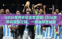 2026世界杯冠亚军竞猜-2026世界杯冠军之路，一场全球足球盛宴的预测与期许