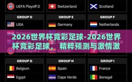 2026世界杯竞彩足球-2026世界杯竞彩足球， 精粹预测与激情激情碰撞