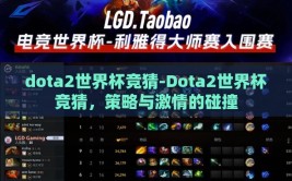 dota2世界杯竞猜-Dota2世界杯竞猜，策略与激情的碰撞