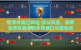 世界杯盘口网址-足坛风云，解析世界杯赛事的多样盘口与理性观赛态度