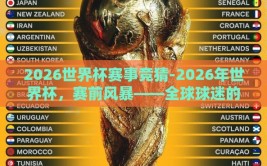2026世界杯赛事竞猜-2026年世界杯，赛前风暴——全球球迷的激情狂想