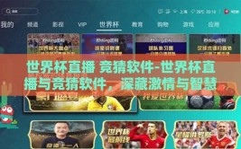 世界杯直播 竞猜软件-世界杯直播与竞猜软件，深藏激情与智慧的游戏