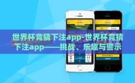 世界杯竞猜下注app-世界杯竞猜下注app——挑战、乐趣与警示