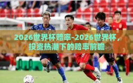 2026世界杯赔率-2026世界杯，投资热潮下的赔率前瞻