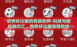 世界杯比赛的竞猜软件-科技与娱乐的交汇，世界杯比赛竞猜软件的盛行