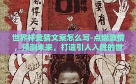 世界杯竞猜文案怎么写-点燃激情，预测未来，打造引人入胜的世界杯竞猜文案指南
