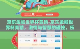 京东金融世界杯竞猜-京东金融世界杯竞猜，激情与智慧的碰撞，乐趣与智胜的交响曲