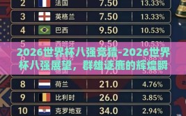 2026世界杯八强竞猜-2026世界杯八强展望，群雄逐鹿的辉煌瞬间