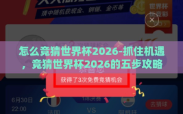 怎么竞猜世界杯2026-抓住机遇，竞猜世界杯2026的五步攻略