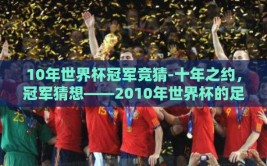 10年世界杯冠军竞猜-十年之约，冠军猜想——2010年世界杯的足球盛宴