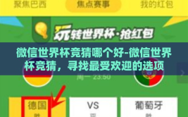 微信世界杯竞猜哪个好-微信世界杯竞猜，寻找最受欢迎的选项