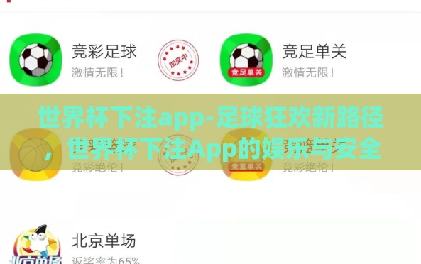 世界杯下注app-足球狂欢新路径，世界杯下注App的娱乐与安全导航