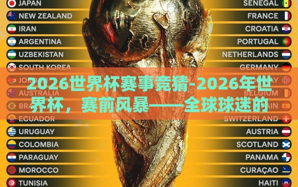2026世界杯赛事竞猜-2026年世界杯,赛前风暴——全球球迷的激情狂想 2026世界杯赛事竞猜-2026年世界杯,赛前风暴——全球球迷的激情狂想