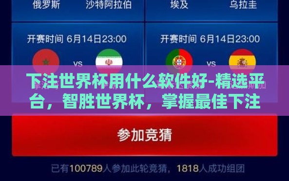 下注世界杯用什么软件好-精选平台,智胜世界杯,掌握最佳下注软件的挑选之道 下注世界杯用什么软件好-精选平台,智胜世界杯,掌握最佳下注软件的挑选之道