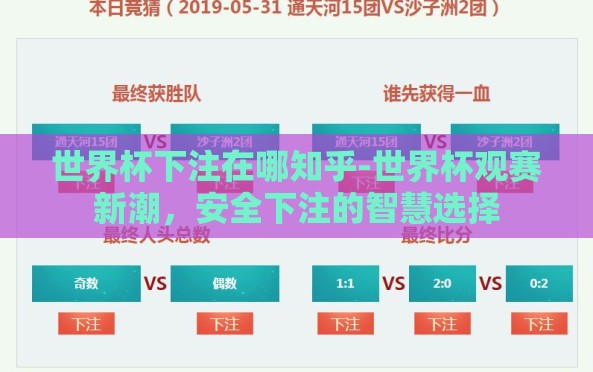 世界杯下注在哪知乎-世界杯观赛新潮,安全下注的智慧选择 世界杯下注在哪知乎-世界杯观赛新潮,安全下注的智慧选择