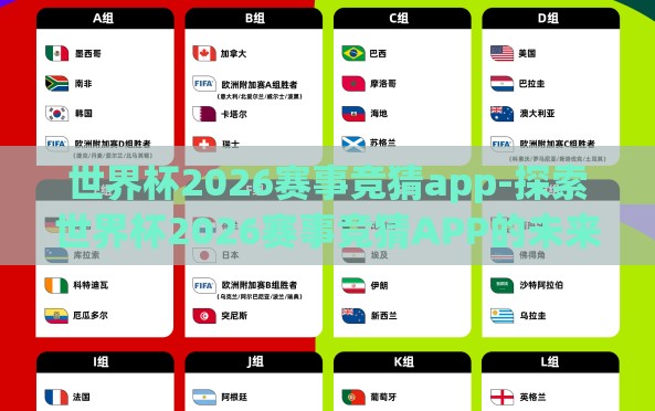 世界杯2026赛事竞猜app-探索世界杯2026赛事竞猜APP的未来趋势与影响 世界杯2026赛事竞猜app-探索世界杯2026赛事竞猜APP的未来趋势与影响