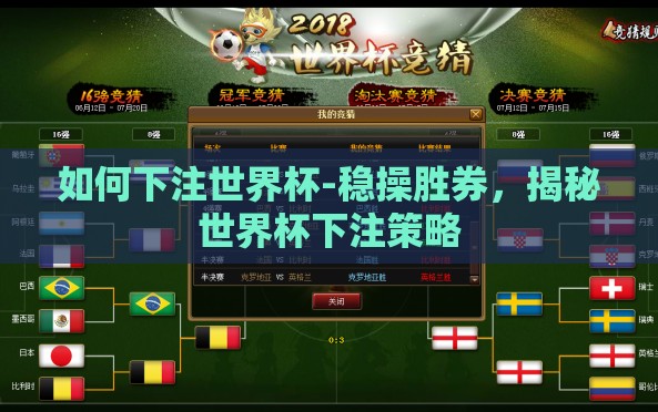 如何下注世界杯-稳操胜券,揭秘世界杯下注策略 如何下注世界杯-稳操胜券,揭秘世界杯下注策略